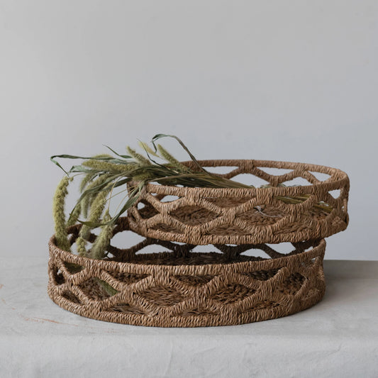Round Hand-woven Bankuan Trays