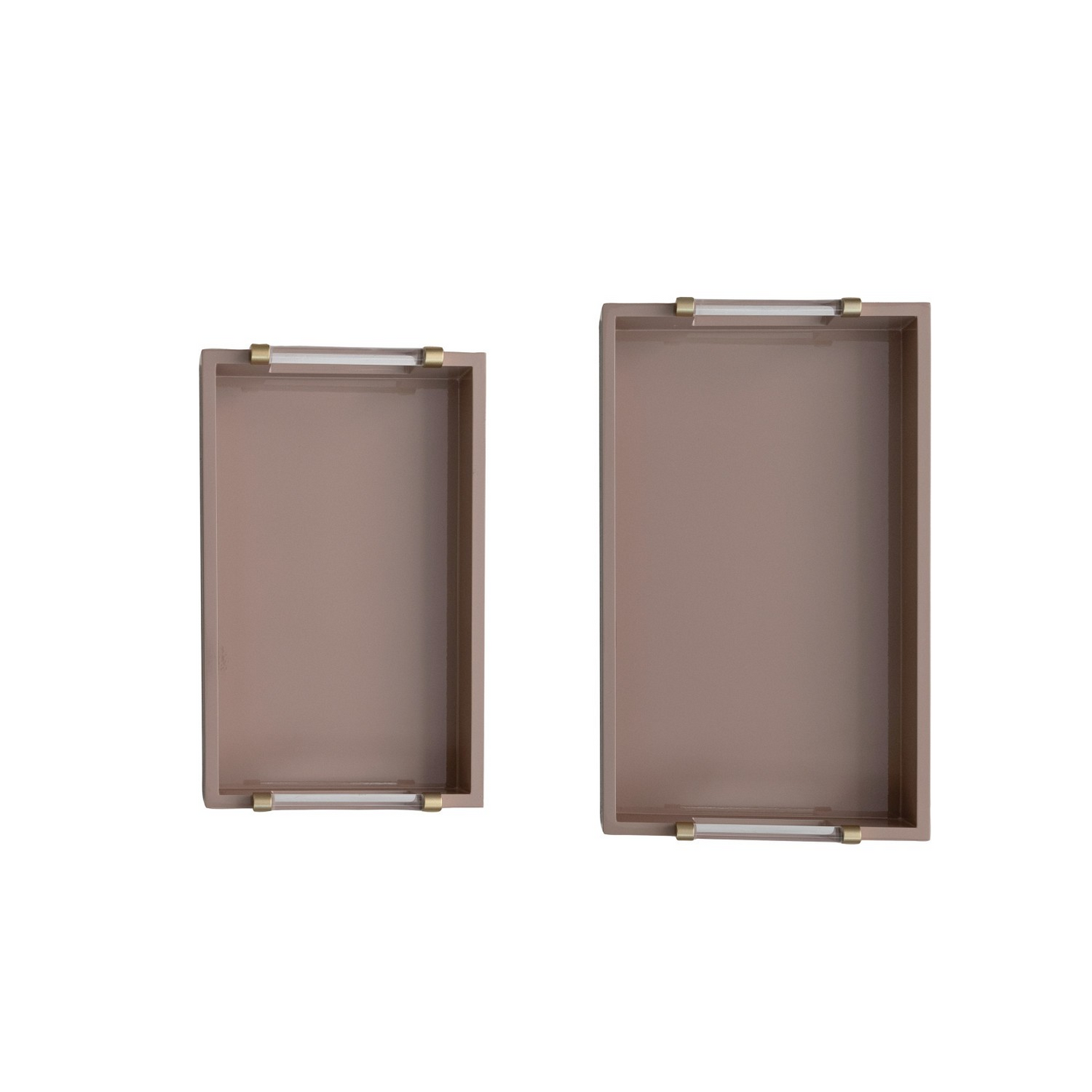Lacquered Tray with Acrylic Handles