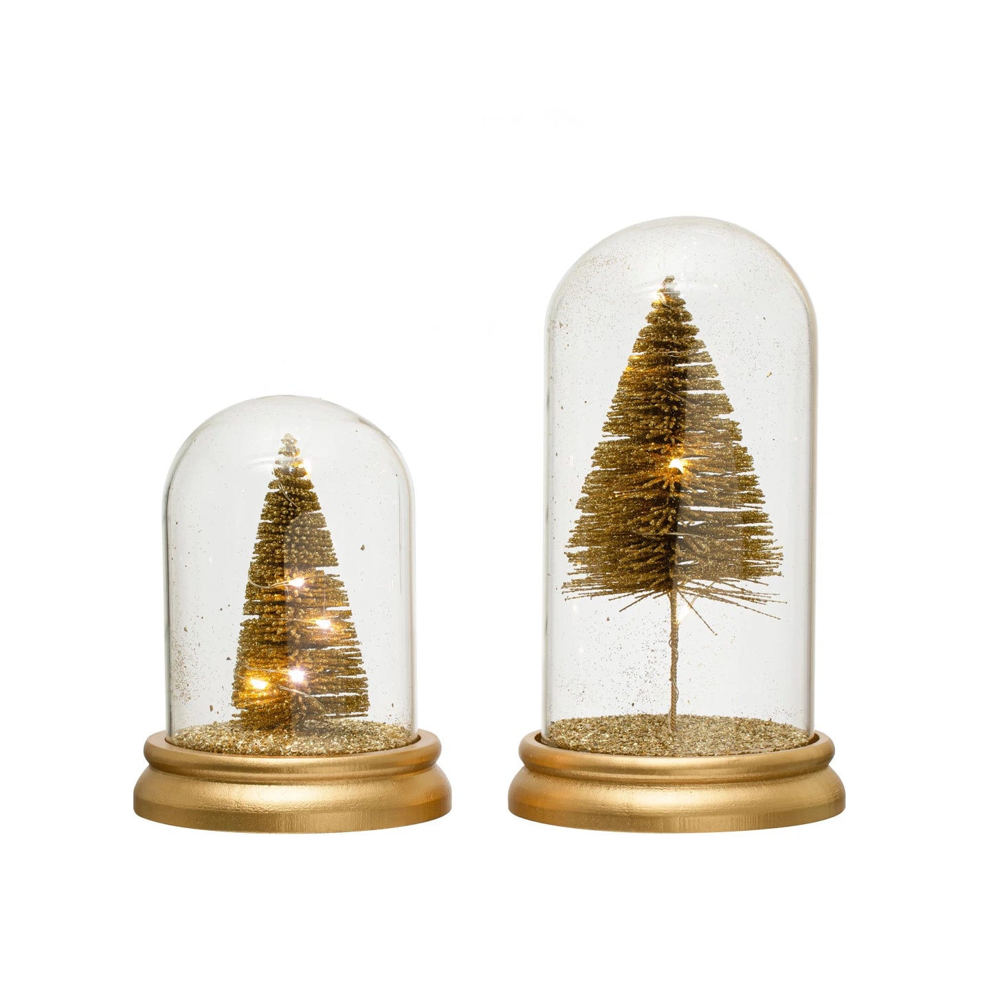 Cloche Enclosed Bottle Brush Tree