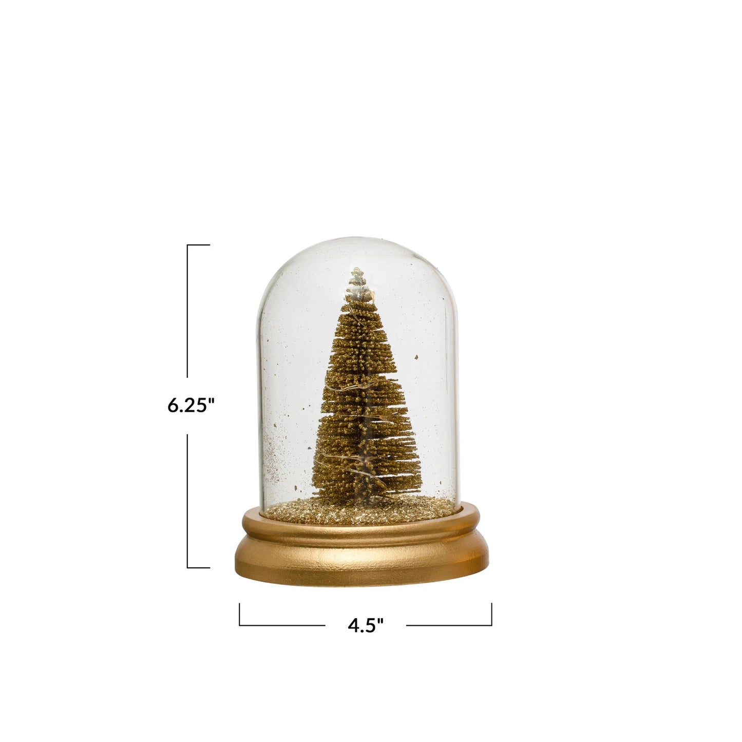 Cloche Enclosed Bottle Brush Tree