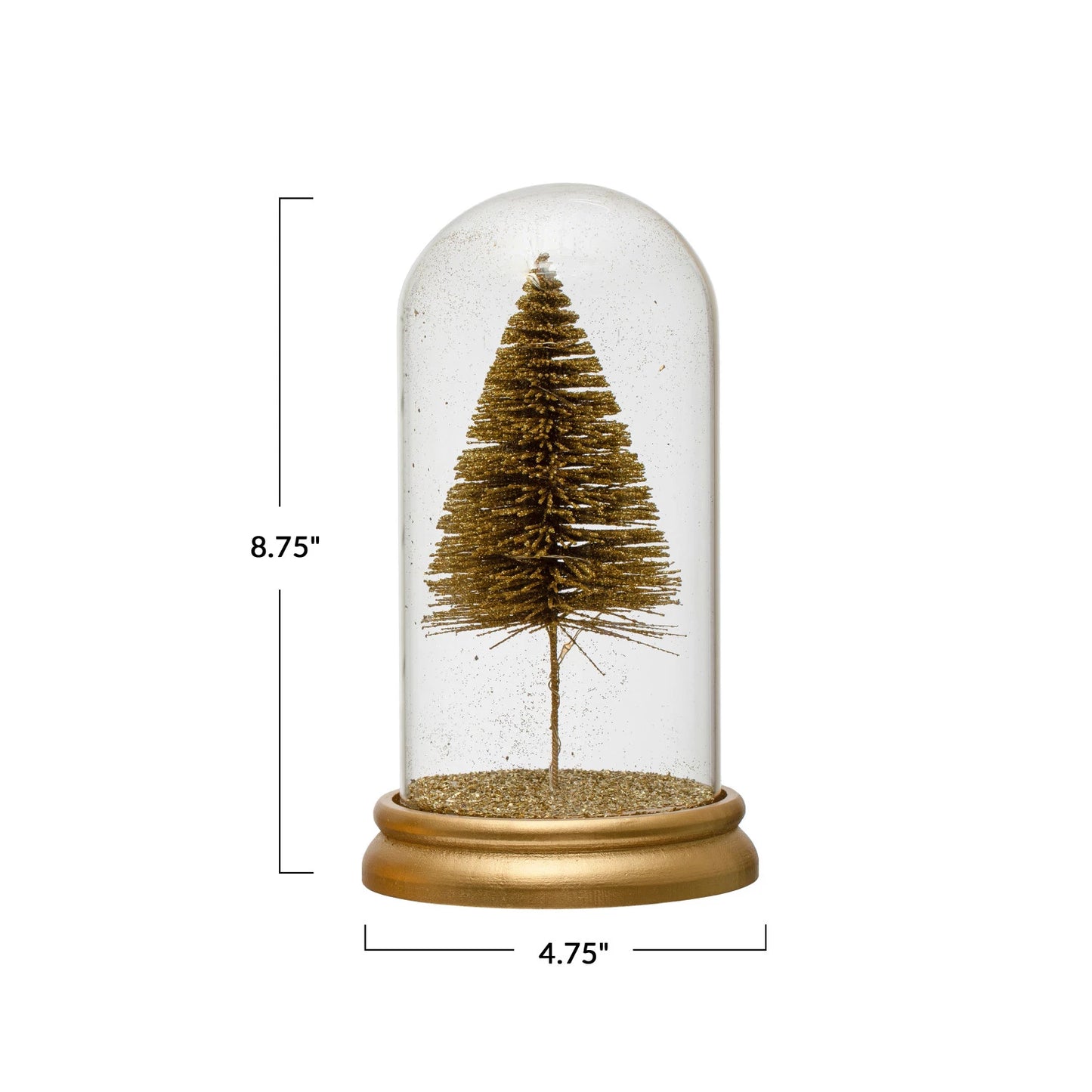 Cloche Enclosed Bottle Brush Tree