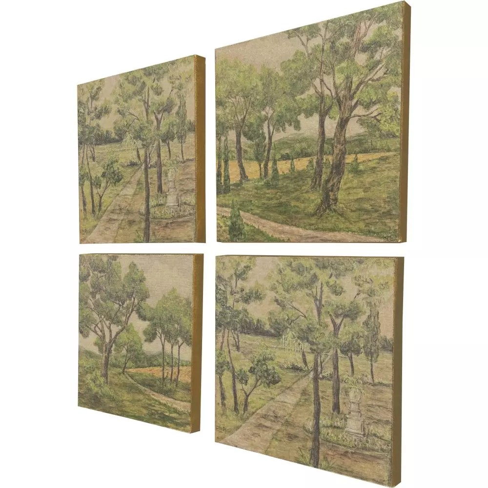 Trees on Linen Artwork