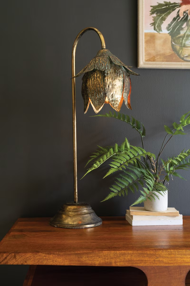 Brass Tulip Lamp