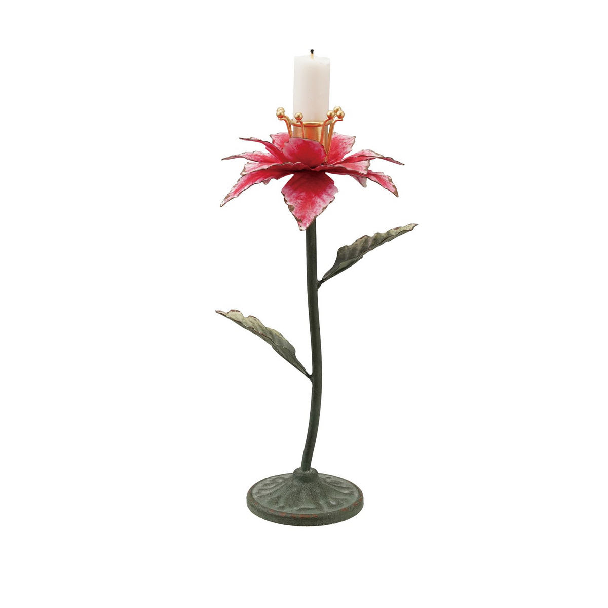 Holiday Floral Candlestick Holder