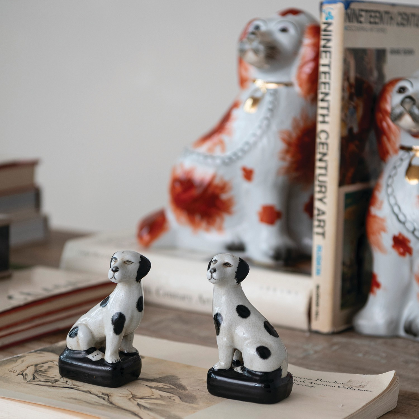 Hand-Painted Black and White Dog