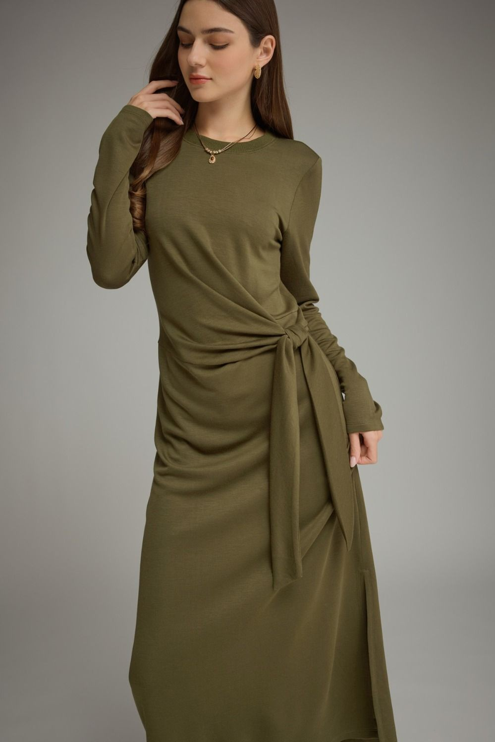 Olive Hour Midi Dress