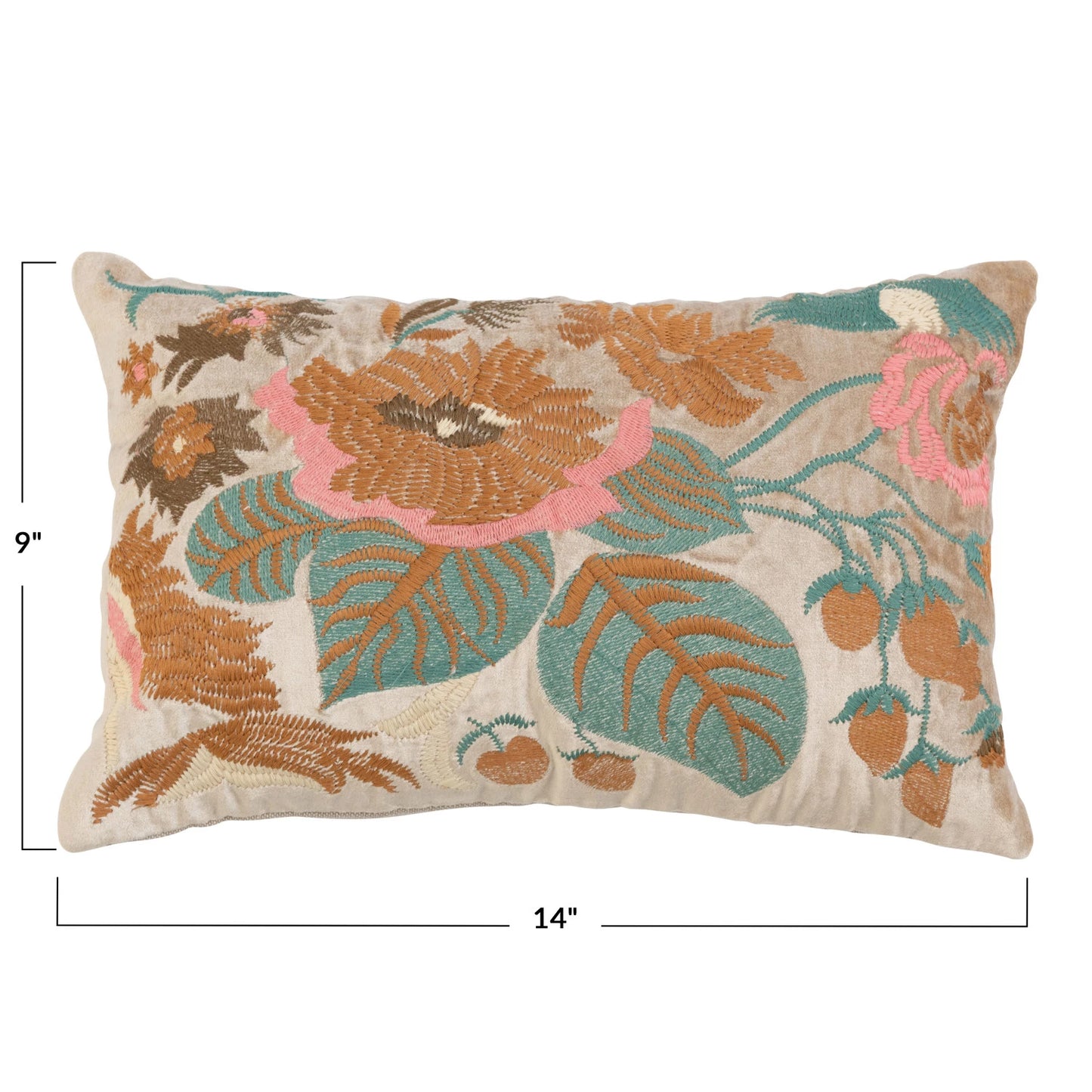 Velvet Floral Pillow