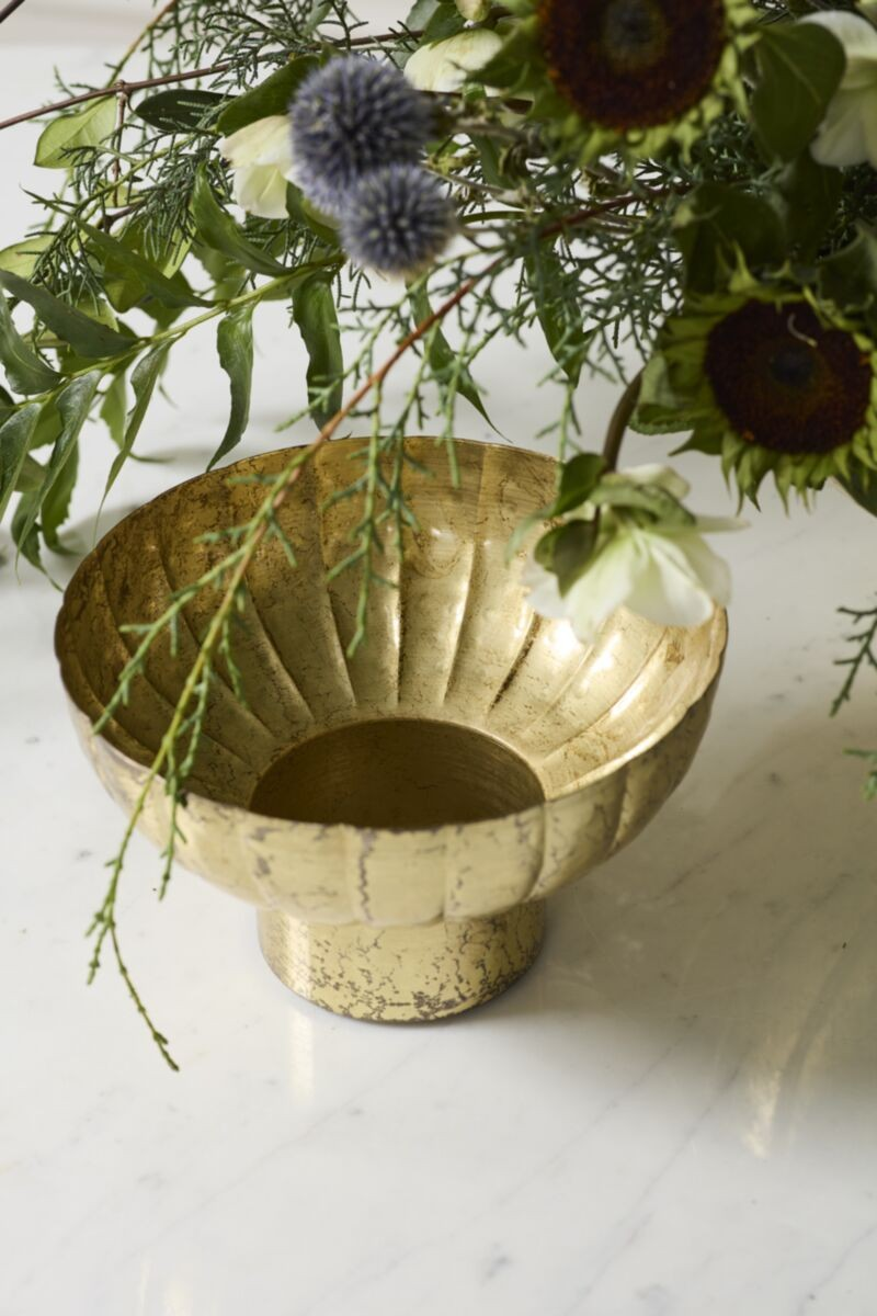 Golden Shine Footed Bowl