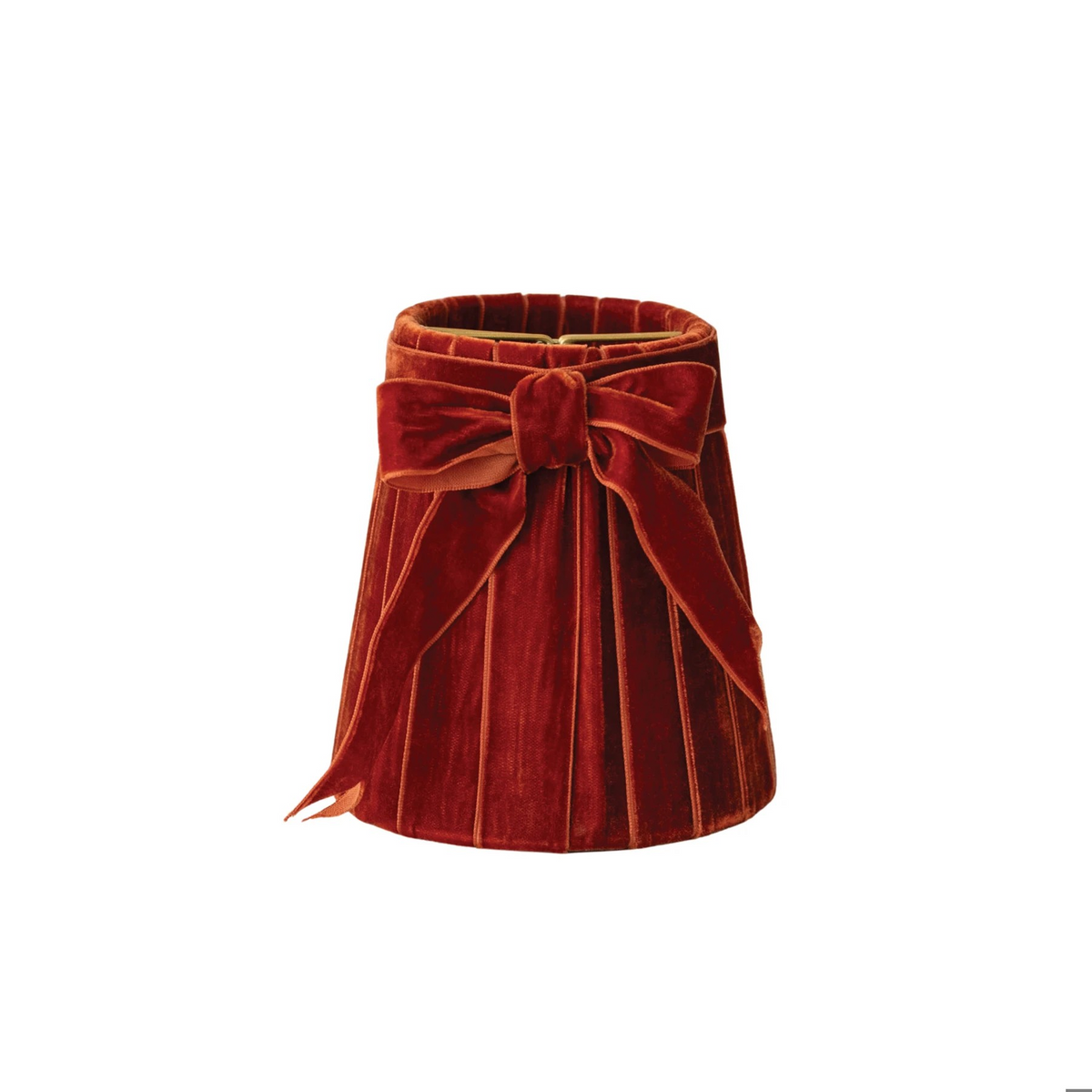 Red Velvet Ribbon Clip-on Lampshade