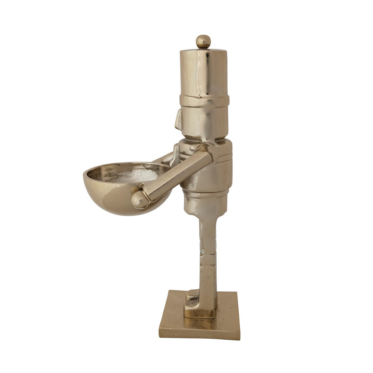 Gold Nutcracker Holding Bowl