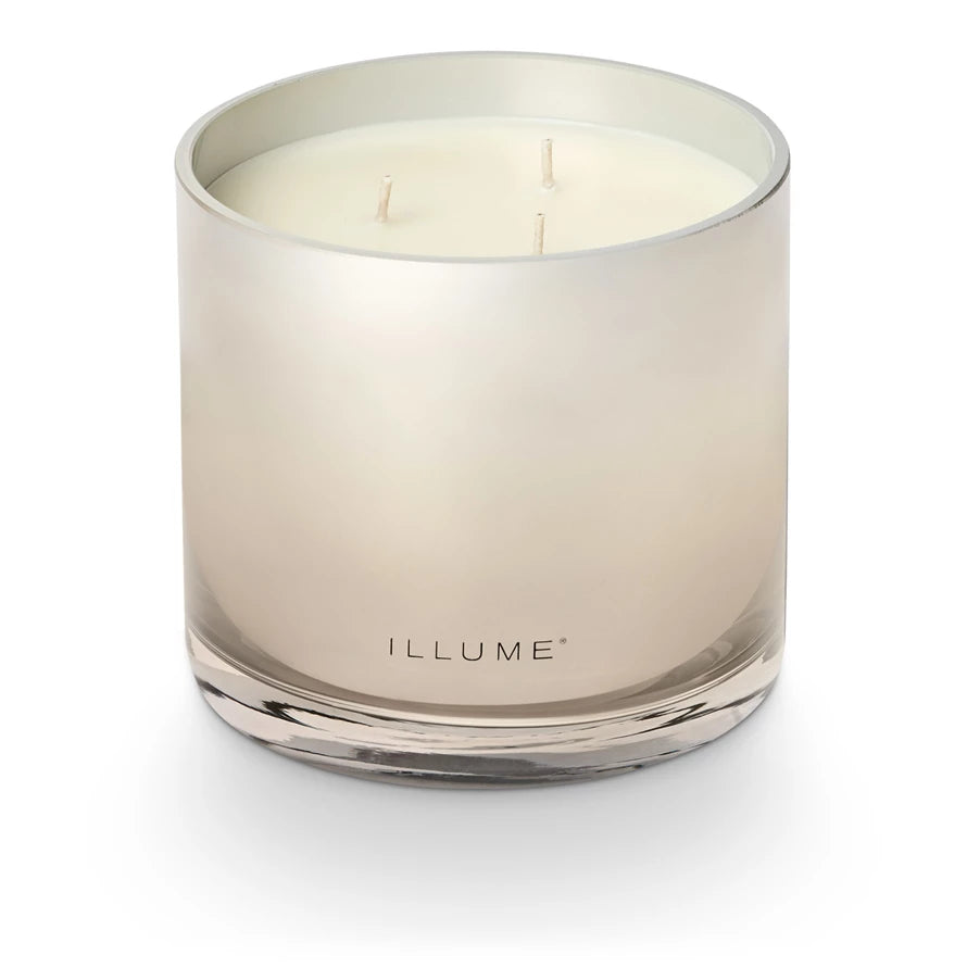 Statement Glass Winter White Candle