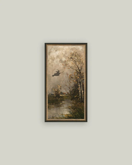 Framed Flying Witch Landscape
