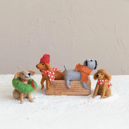 Felt Christmas Dogs