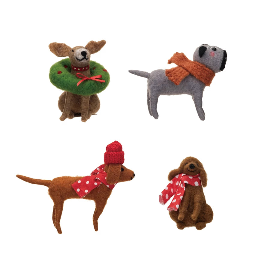 Felt Christmas Dogs