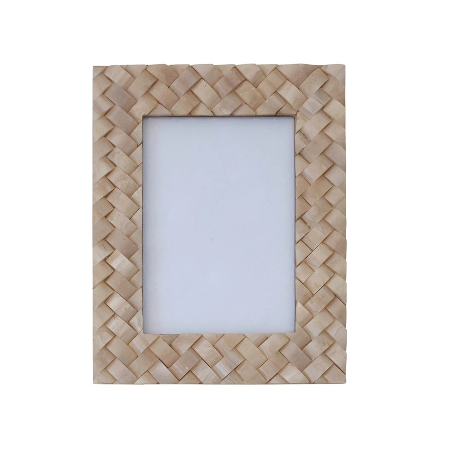 Woven Ivory Picture Frame