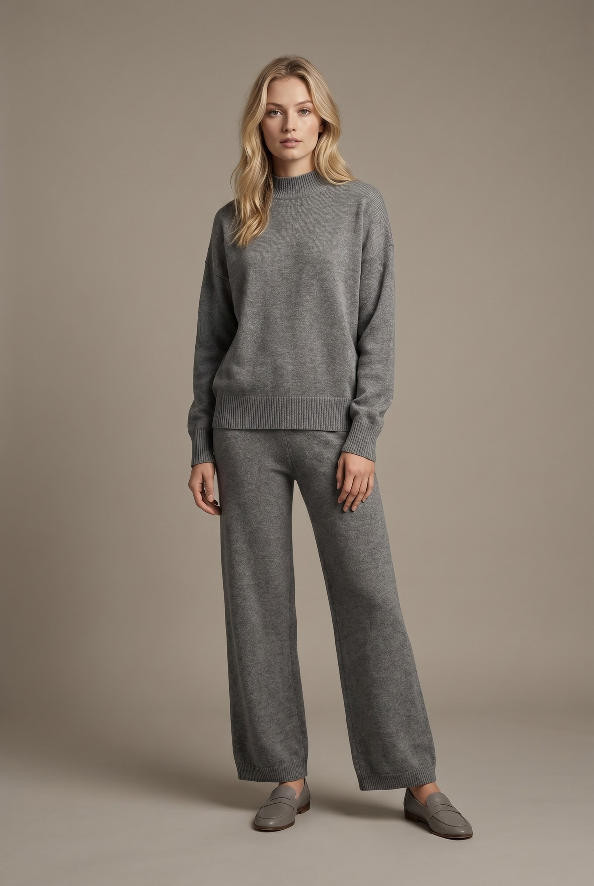 Sunday Social Sweater Set - Charcoal