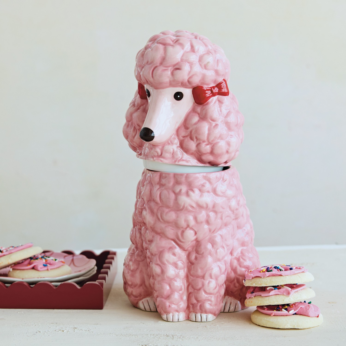 Pink Poodle Cookie Jar