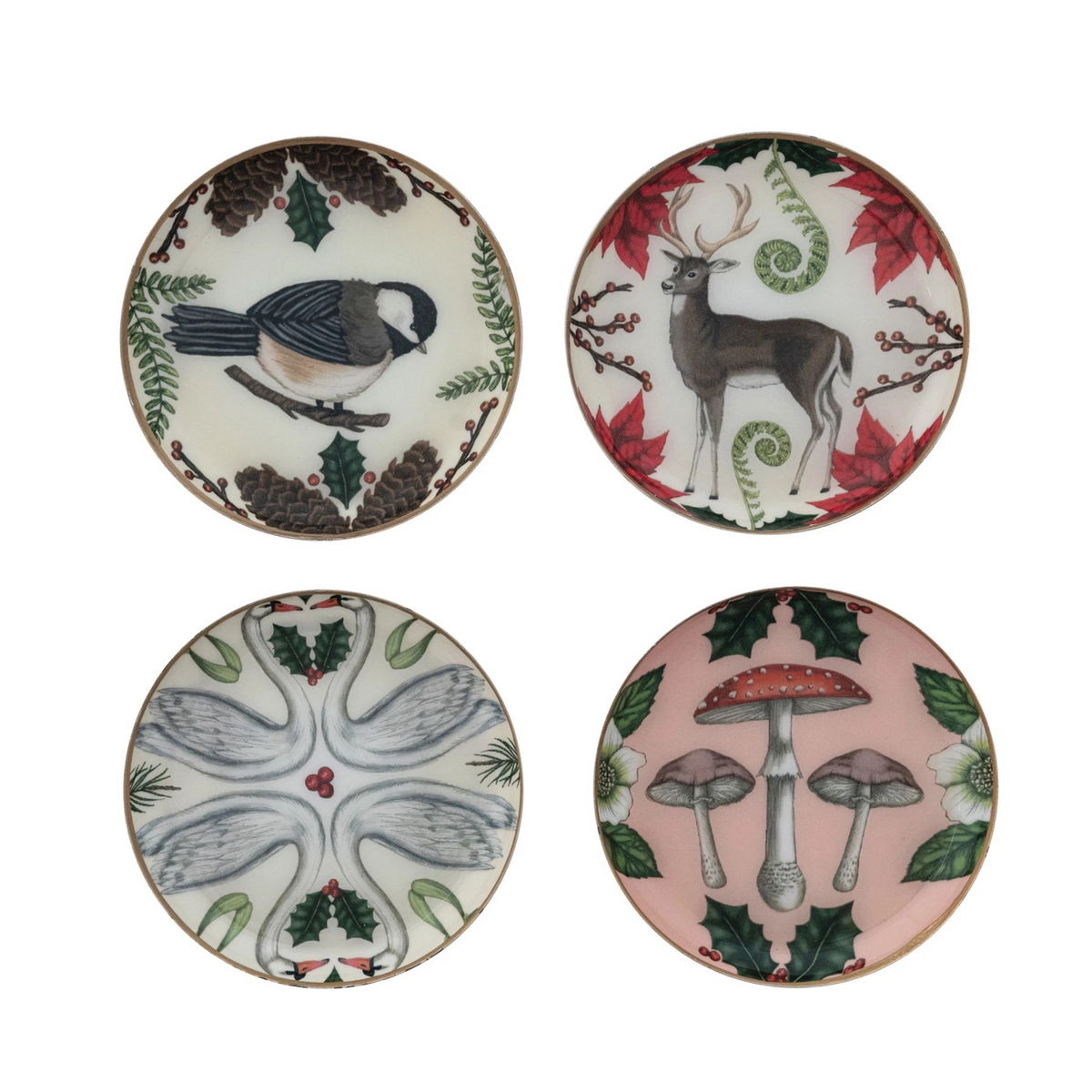 Enameled Metal Dish Coaster