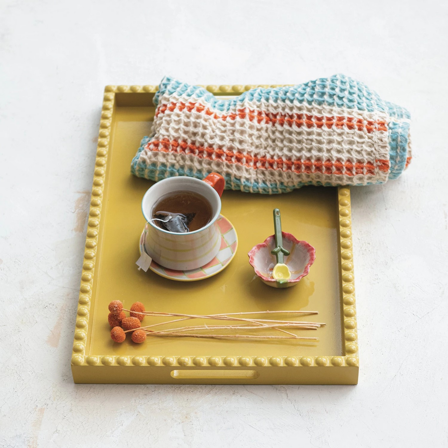 Yellow Lacquered Tray
