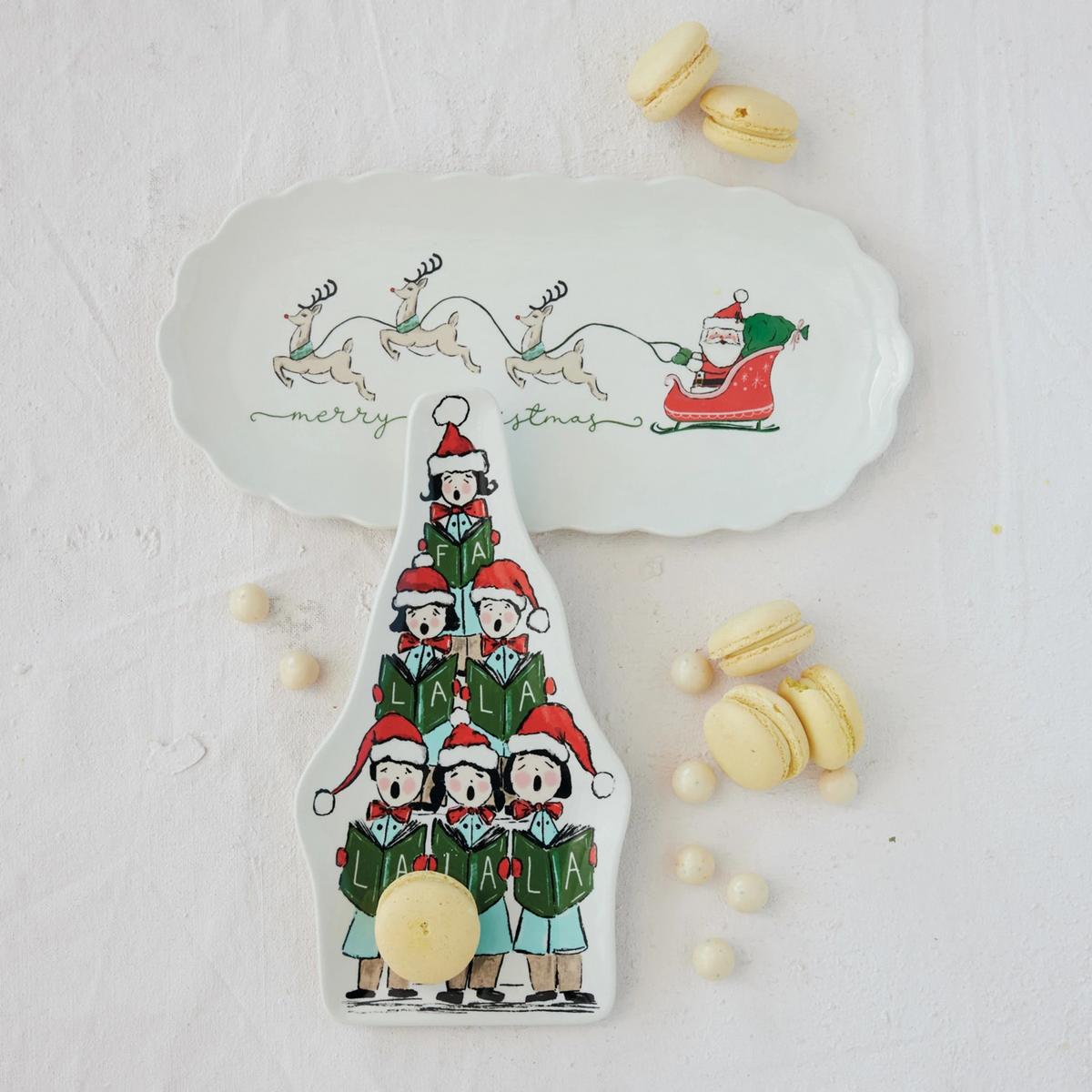 Merry Christmas Scalloped Platter