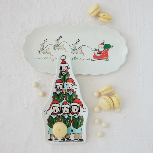 Merry Christmas Scalloped Platter