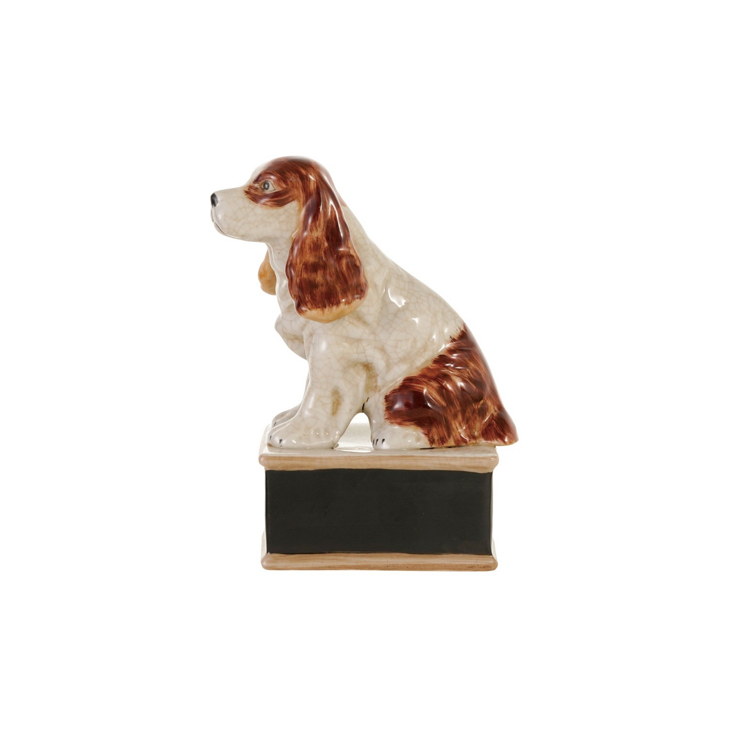 Hand-Painted Stoneware Spaniel