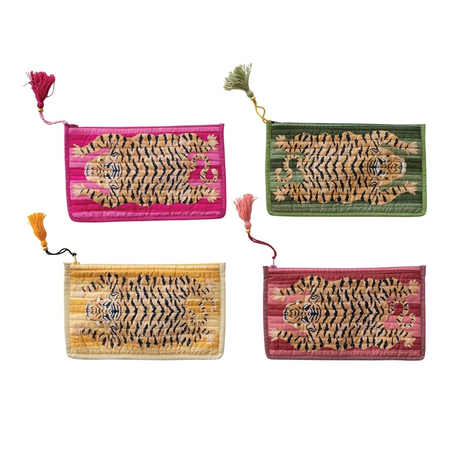 Tiger Print Zipper Pouch