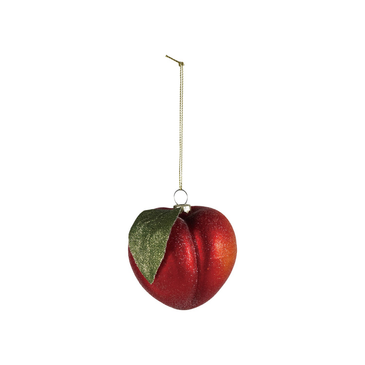 Hand-Painted Peach Ornament