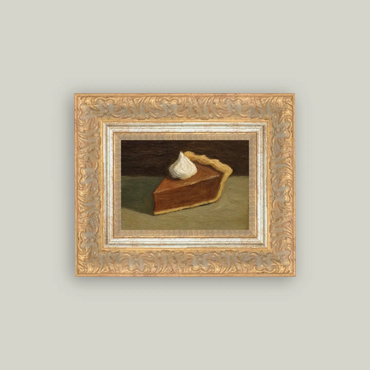 Gold Framed Pumpkin Pie Slice
