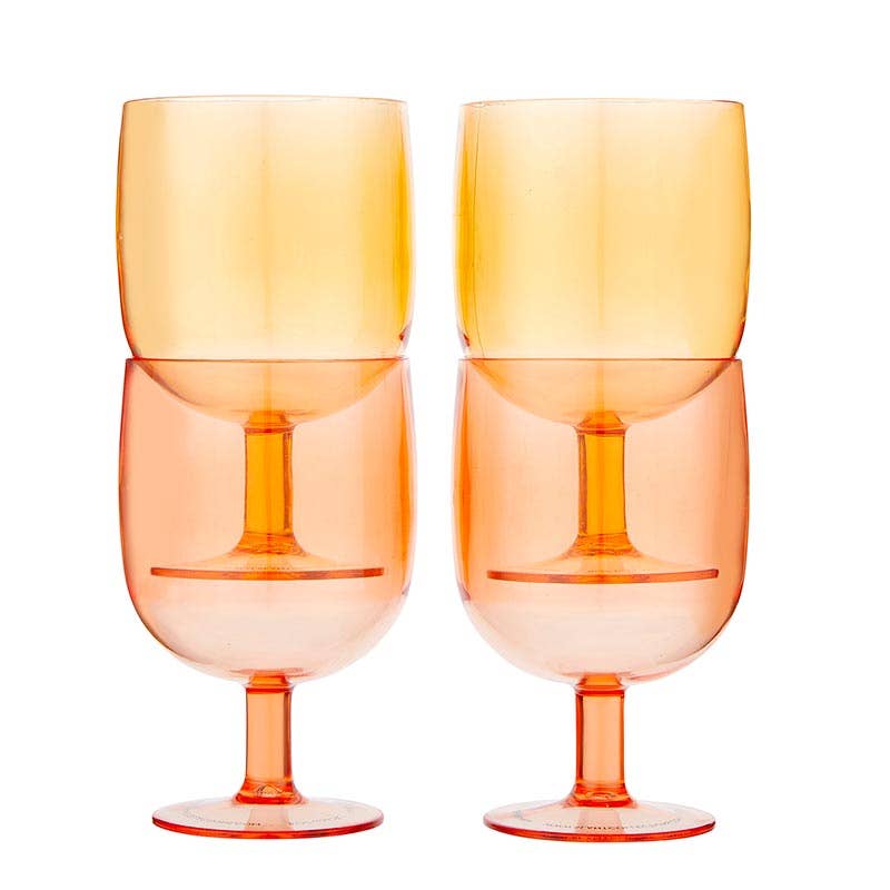 Melon / Orange Acrylic Glasses