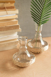 Set of two Seagrass vases